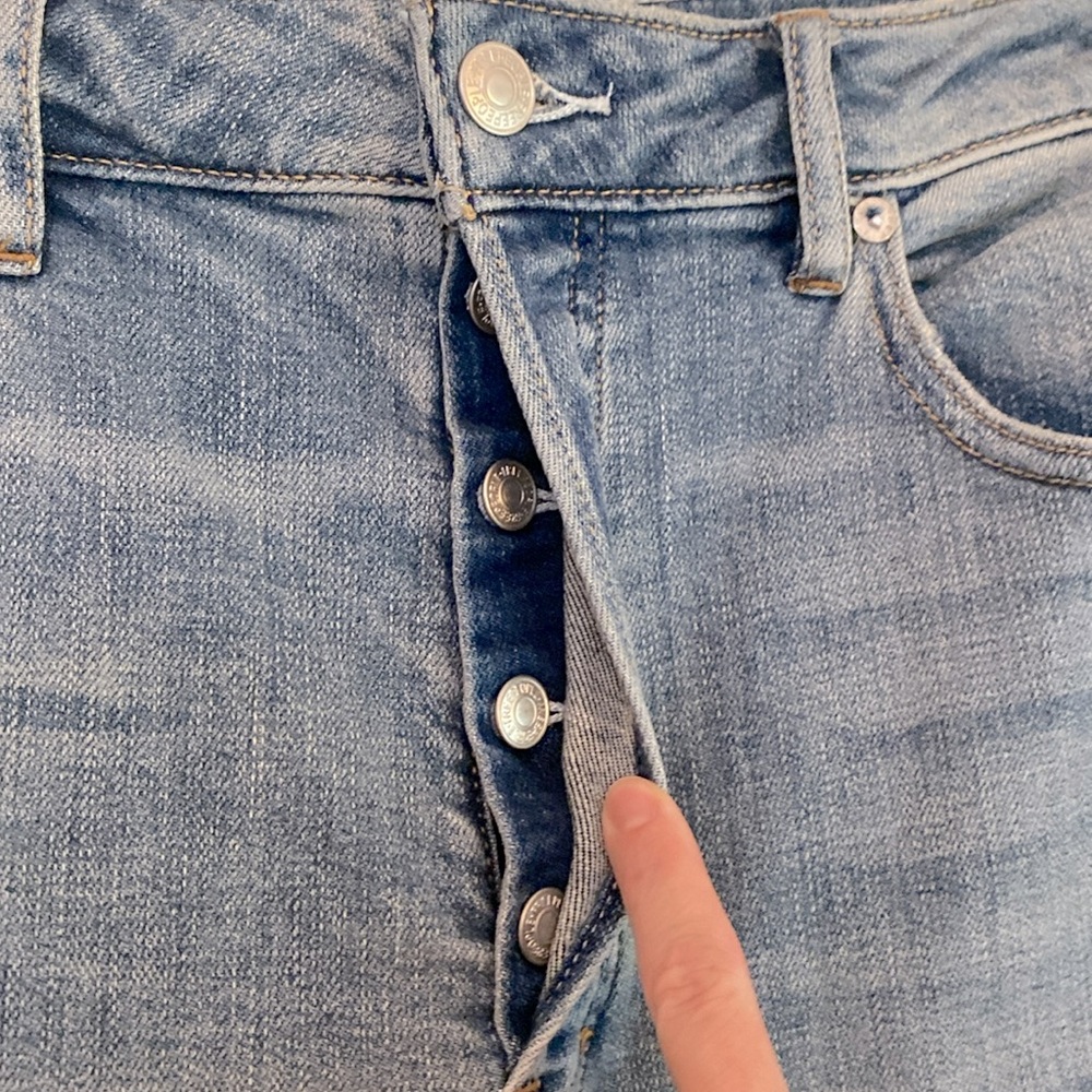 Free People NWT Women's High Rise Wide Leg Jeans Size 29 Blue Button Fly - Picture 3 of 14